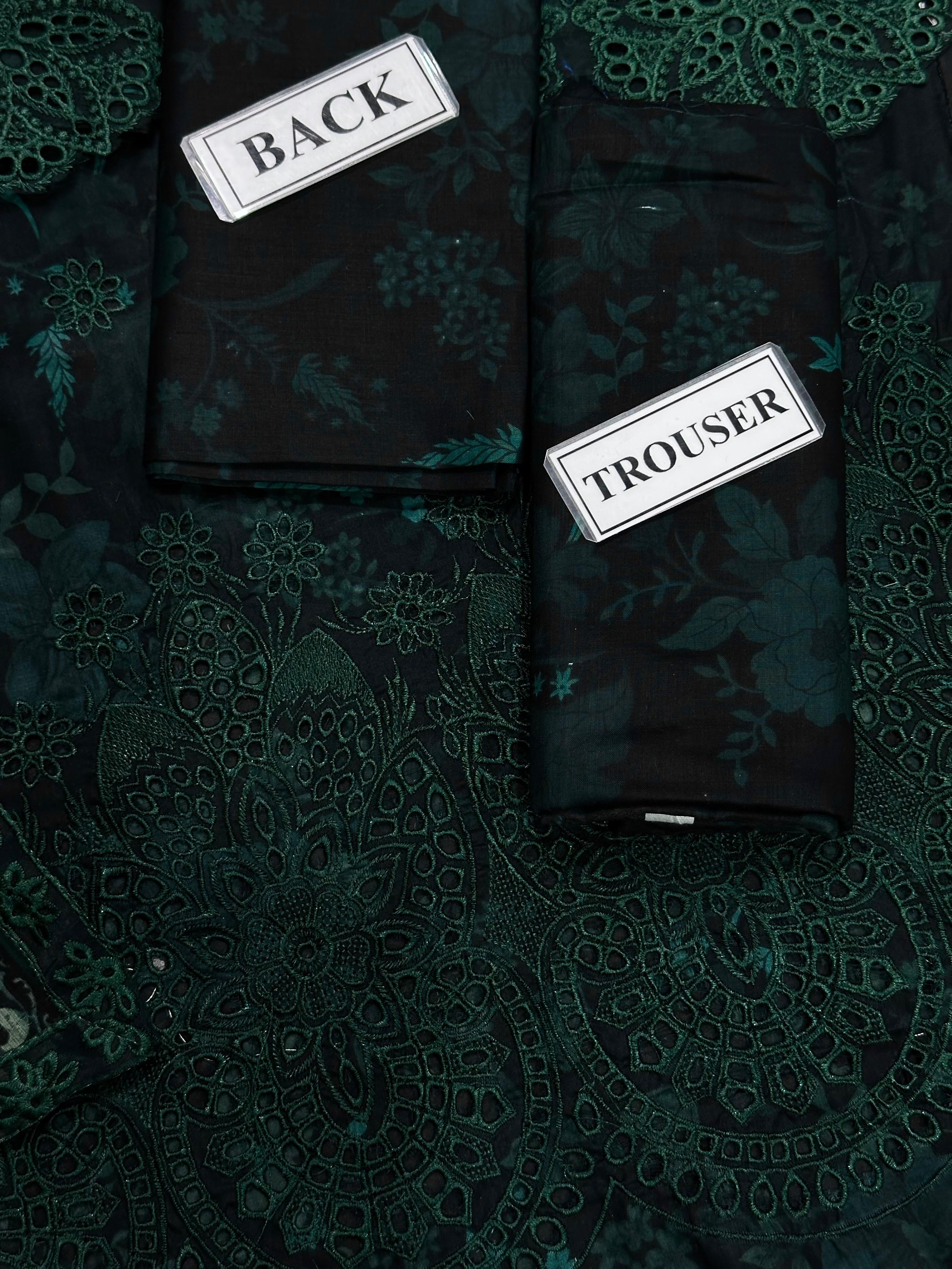 FARASHA CHIKANKARI EMBROIDERED LAWN - 3 PC UNSTITCHED