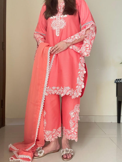 HOORAIN’S PRET EMBROIDERED CUTWORK LAWN - 3 PC UNSTITCHED