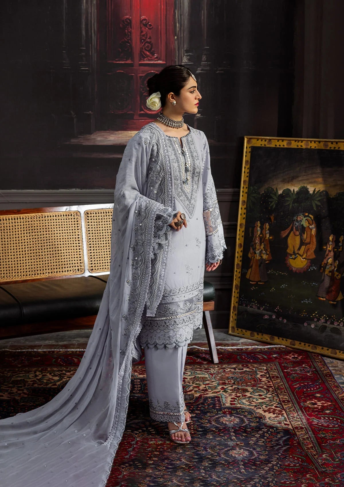 KAHF PREMIUM LAWN EMBROIDERED - 3 PC UNSTITCHED