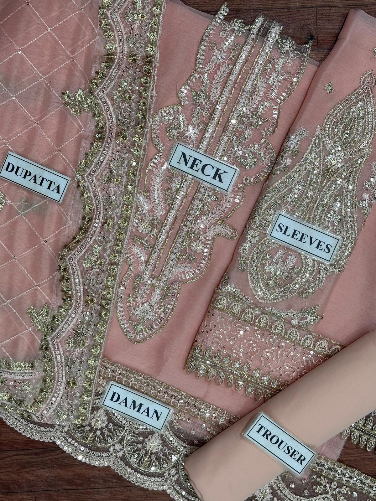 NEESAY EMBROIDERED CHIFFON - 3 PC UNSTITCHED