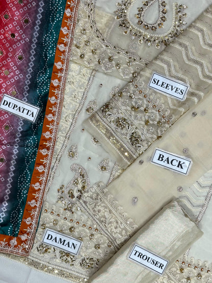 CHARIZMA LUXURY CHIFFON EMBROIDERED - 3 PC UNSTITCHED