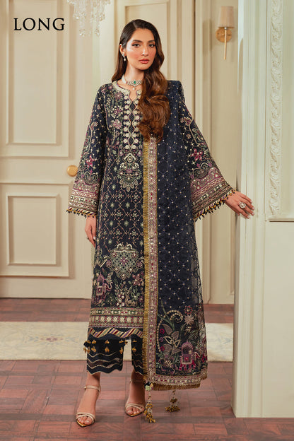 BAROQUE LUXURY WEDDING EMBROIDERED RAW SILK - 3 PC UNSTITCHED
