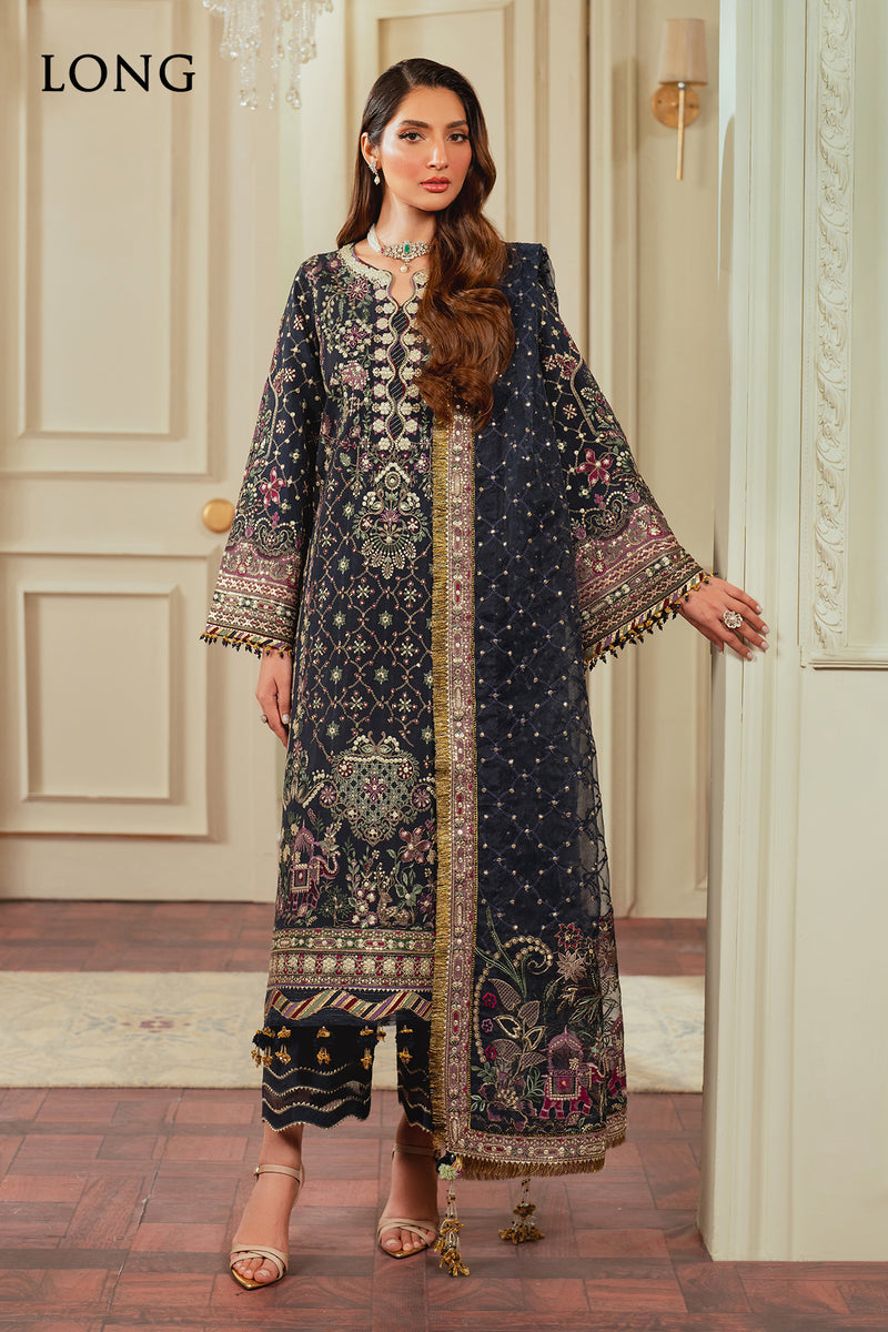 BAROQUE LUXURY WEDDING EMBROIDERED RAW SILK - 3 PC UNSTITCHED