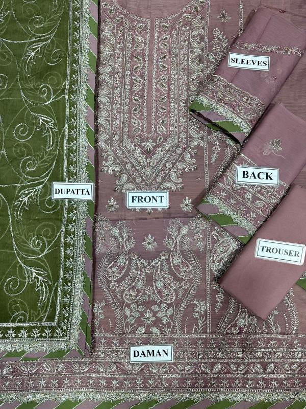 ASIM JOFA LUXURY EMBROIDERED CHIFFON - 3 PC UNSTITCHED