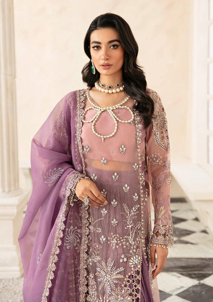 ELAF LUXURY EMBROIDERED ORGANZA HANDWORK - 3 PC UNSTITCHED
