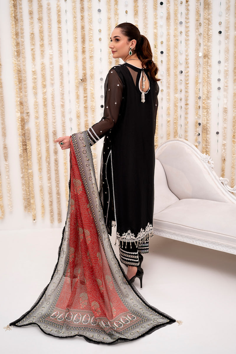 MALIHA KAMAL LUXURY EMBROIDERED CHIFFON - 3 PC UNSTITCHED