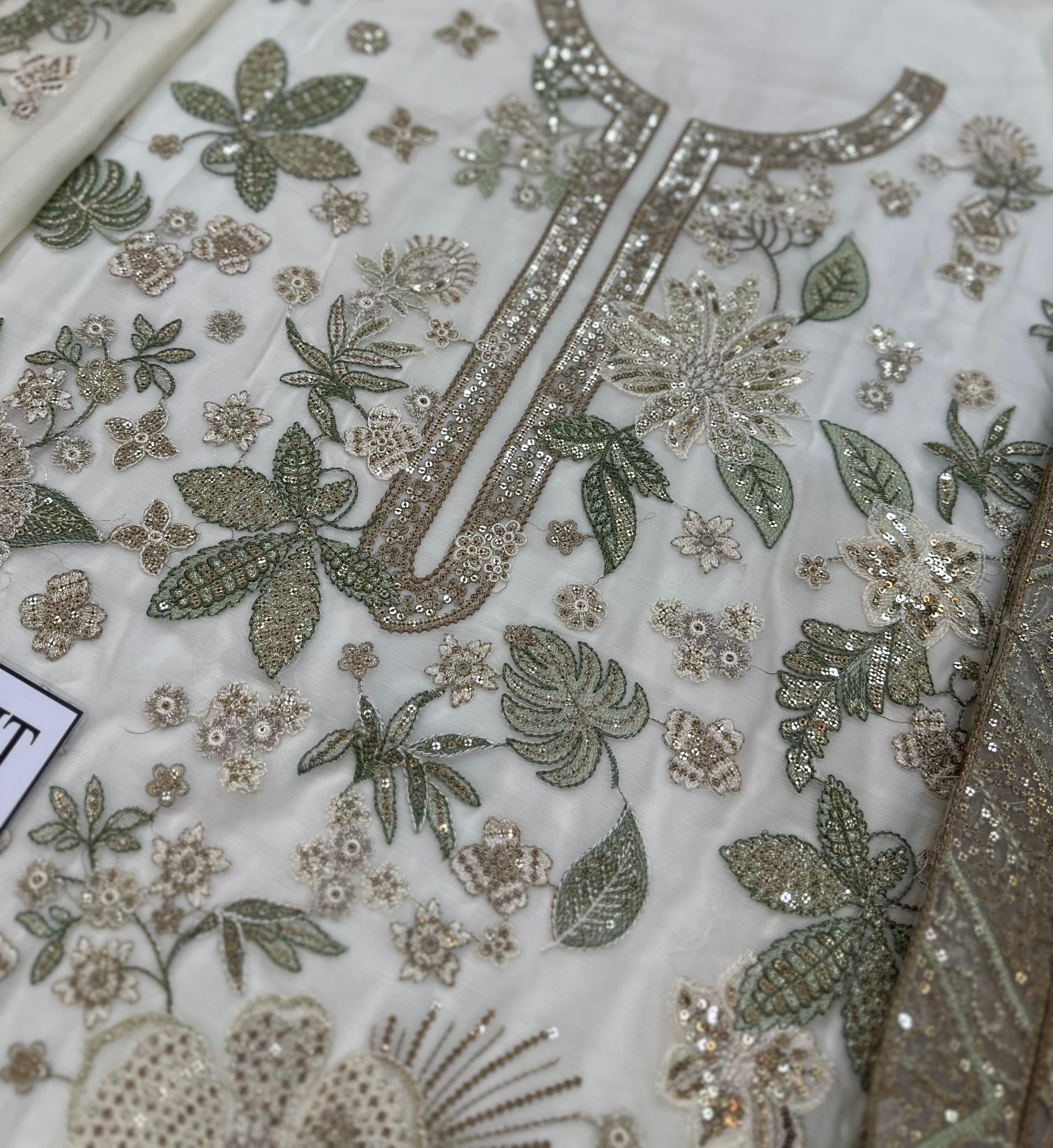 JAZMIN LUXURY EMBROIDERED CHIFFON - 3 PC UNSTITCHED