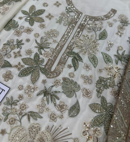JAZMIN LUXURY EMBROIDERED CHIFFON - 3 PC UNSTITCHED