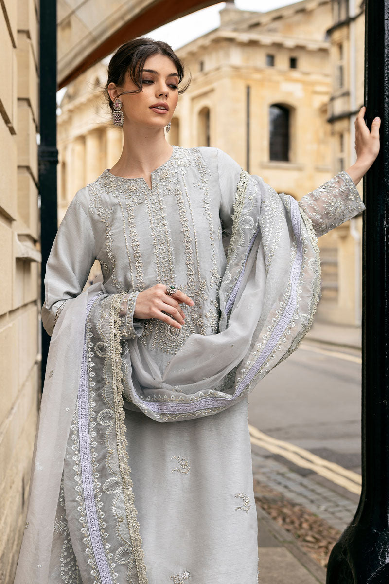 MUSHQ LUXURY EMBROIDERED SILK HANDWORK - 3 PC UNSTITCHED