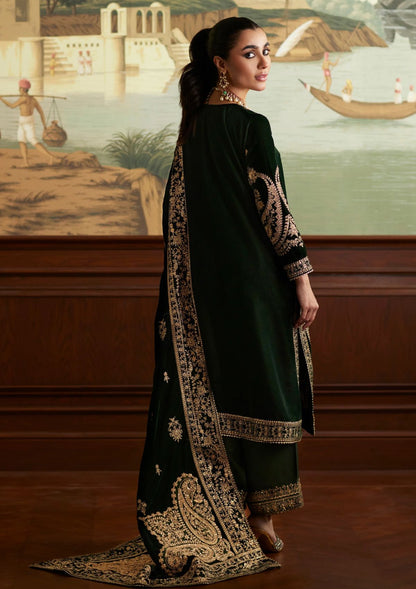 MINA HASSAN MICRO 9000 VELVET EMBROIDERED - 3 PC UNSTITCHED