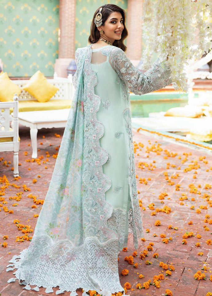 NUREH LUXURY EMBROIDERED ADDA WORK ORGANZA - 3 PC UNSTITCHED