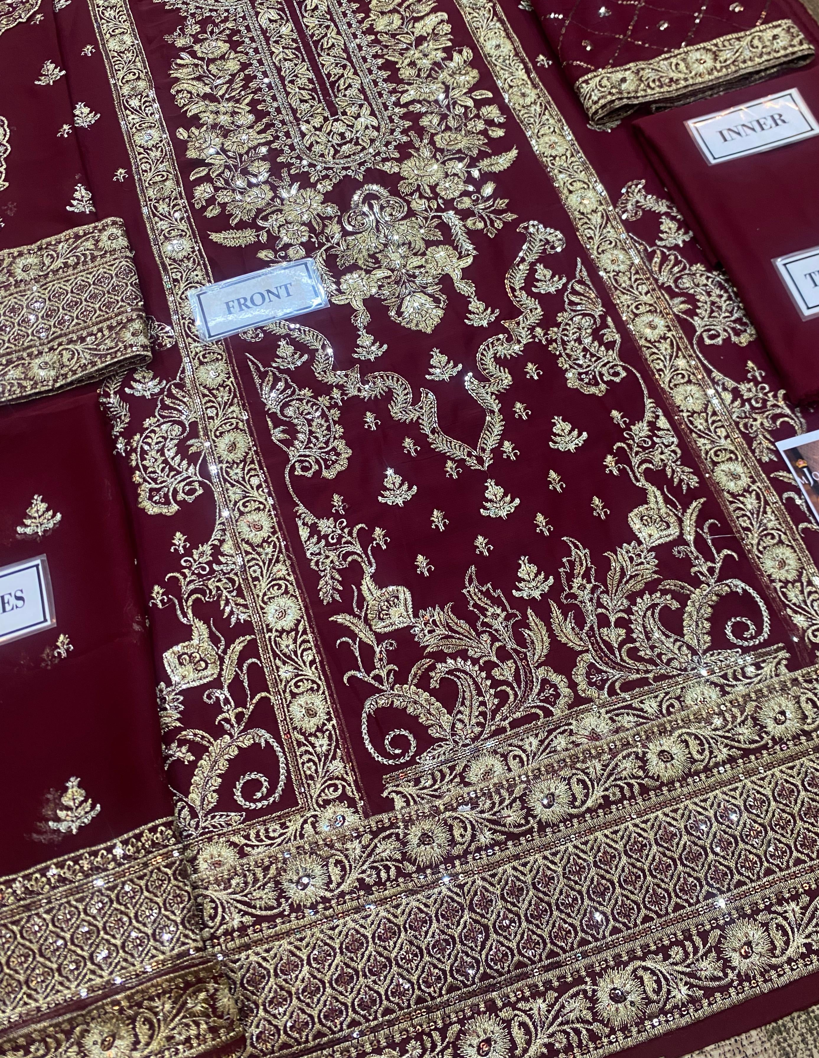 ASIM JOFA EMBROIDERED CHIFFON - 3 PC UNSTITCHED