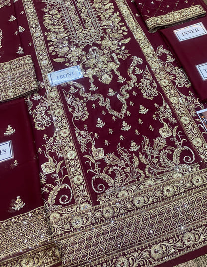 ASIM JOFA EMBROIDERED CHIFFON - 3 PC UNSTITCHED