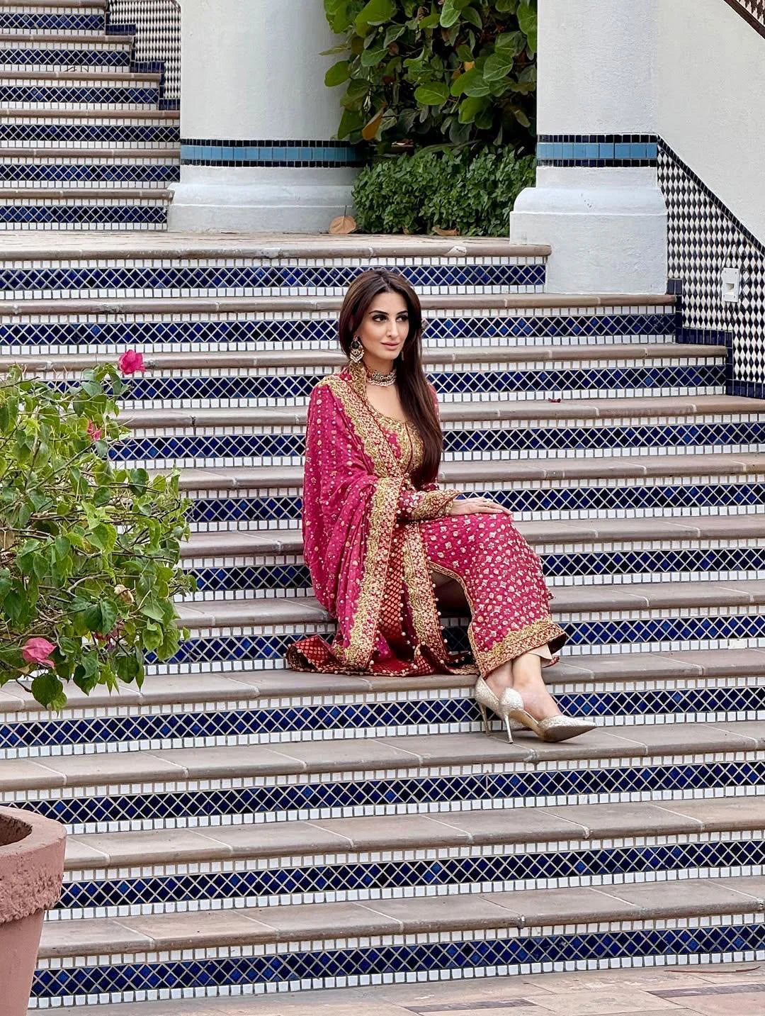 POSHKARI LUXURY EMBROIDERED CHIFFON - 3 PC UNSTITCHED