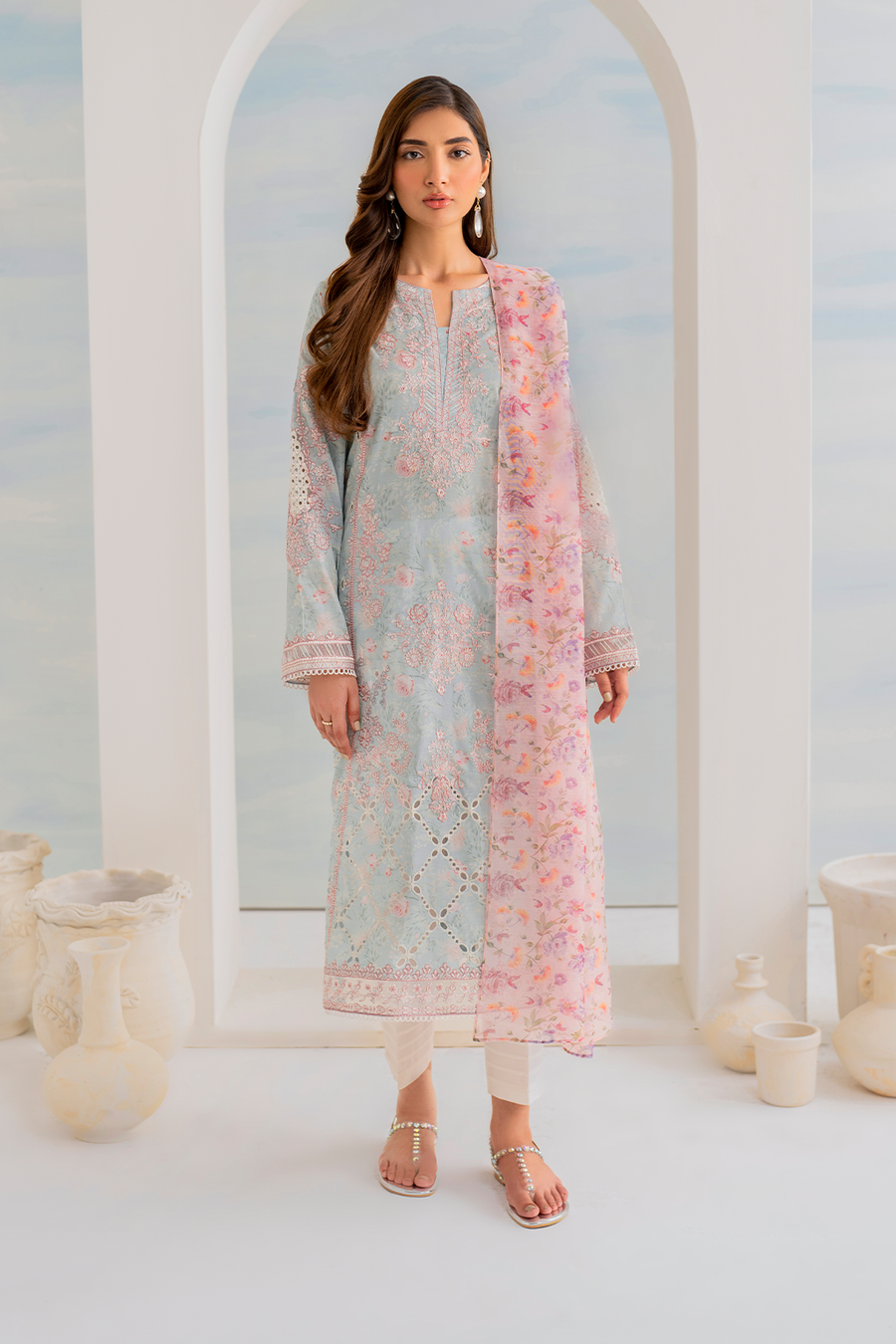 IZNIK GUZEL FORMALS EMBROIDERED PRINTED LAWN - 3 PC UNSTITCHED