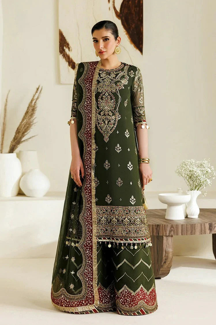 ALIZEH EMBROIDERED CHIFFON DRESS - 3 PC UNSTITCHED