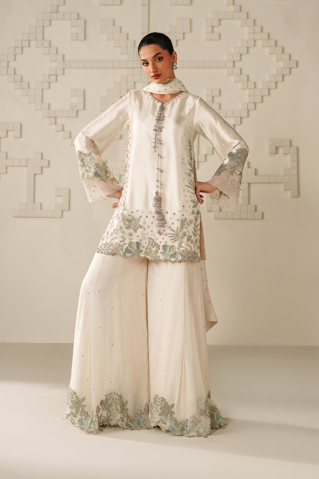IZNIK EMBROIDERED CHIFFON - 3 PC UNSTITCHED