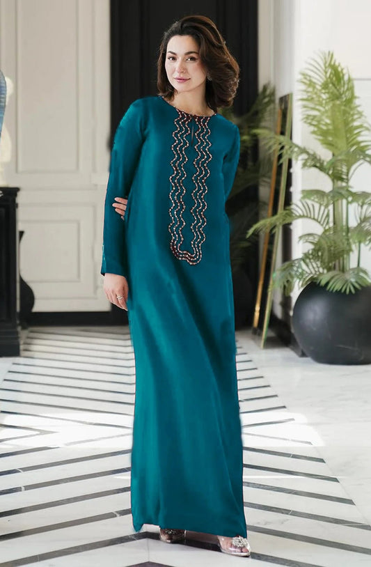 LULUSAR LUXURY SILK EMBROIDERED - 3 PC UNSTITCHED