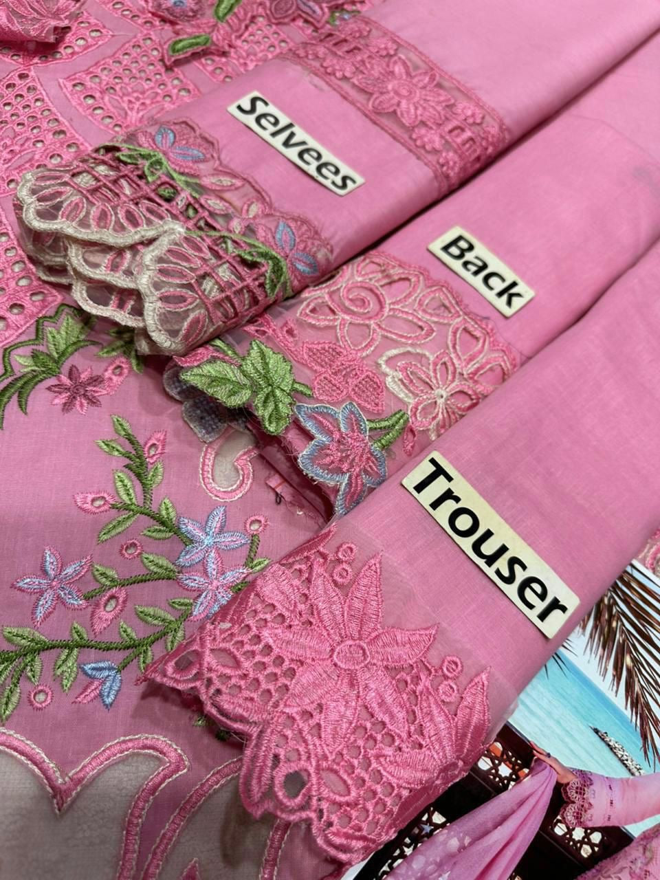 RANG RASIYA EMBROIDERED LASER WORK LAWN - 3 PC UNSTITCHED