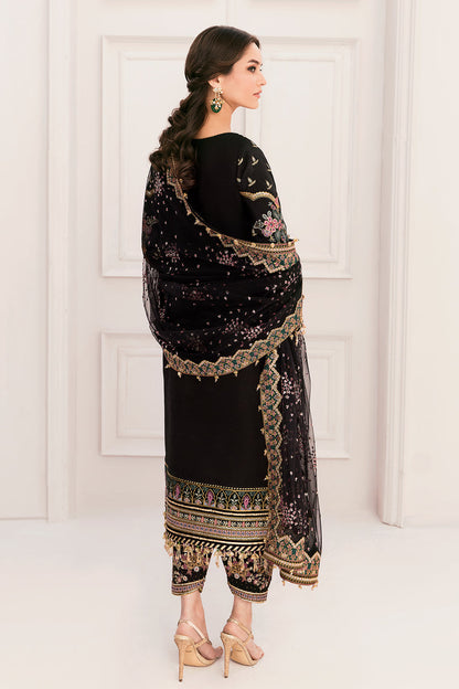 BAROQUE LUXURY EMBROIDERED NET - 3 PC UNSTITCHED