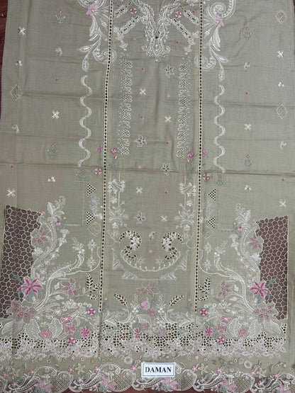 QALAMKAR SAHIL EMBROIDERED LAWN - 3 PC UNSTITCHED
