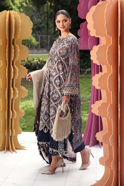 MARIA B LUXURY EMBROIDERED LAWN - 3 PC UNSTITCHED