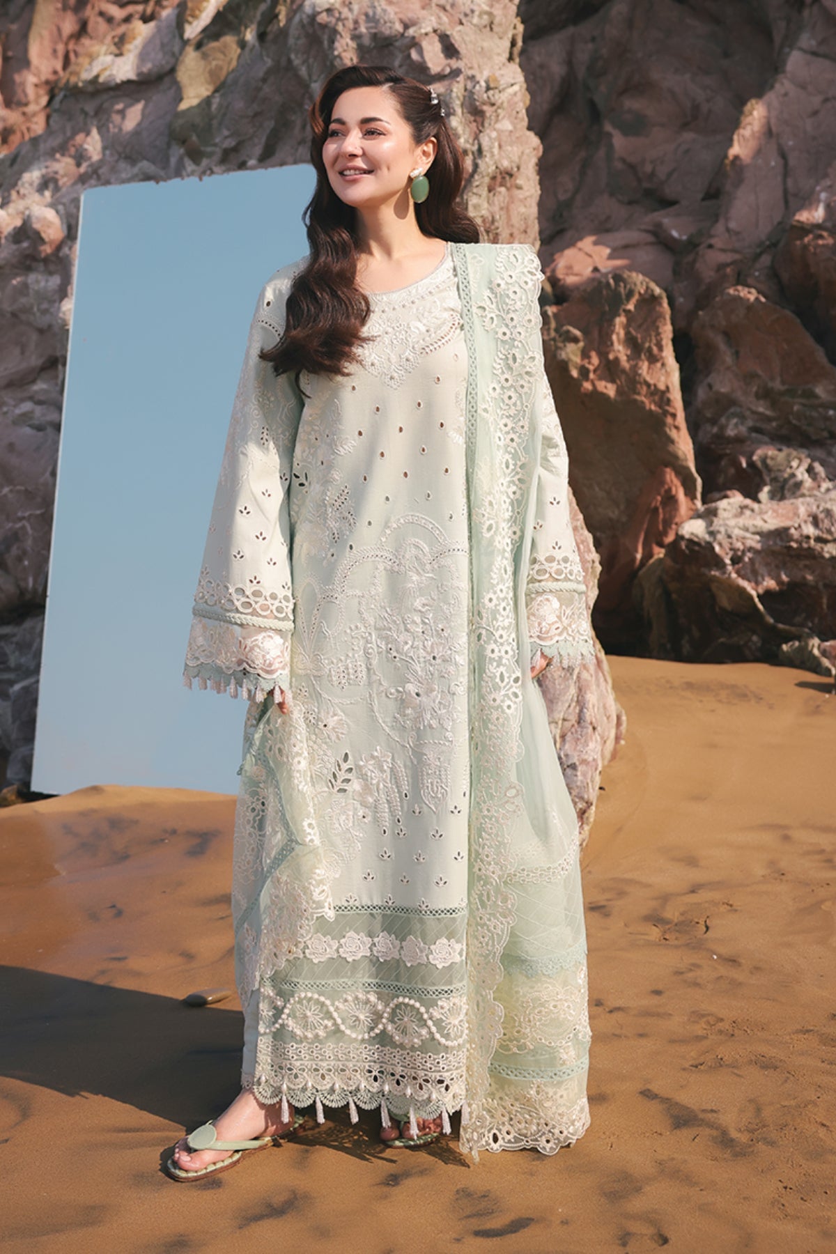 IMROZIA LUXURY EMBROIDERED CHIKANKARI LAWN - 3 PC UNSTITCHED