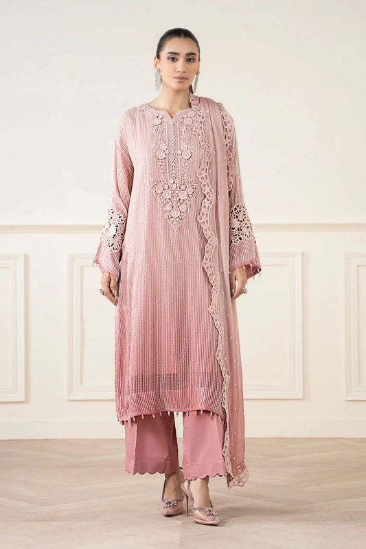 MARIA B EMBROIDERED CHIFFON - 3 PC UNSTITCHED
