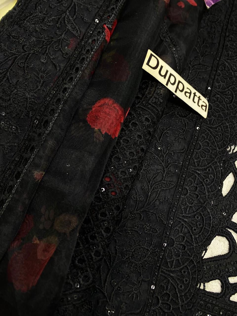 NUREH LUXURY EMBROIDERED CHIKANKARI LAWN - 3 PC UNSTITCHED