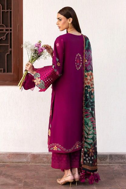 JAZMIN SHAHKAAR LUXURY EMBROIDERED LAWN - 3 PC UNSTITCHED