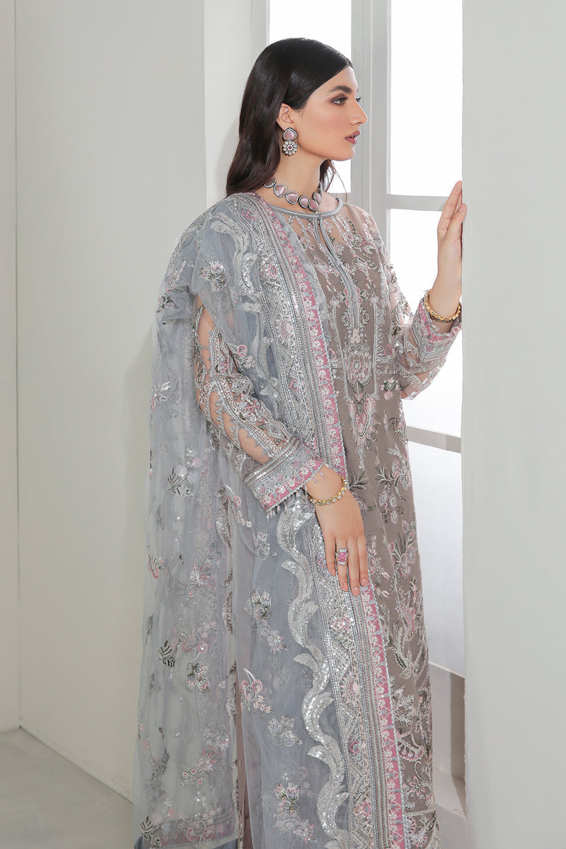 BAROQUE LUXURY EMBROIDERED CHIFFON - 3 PC UNSTITCHED