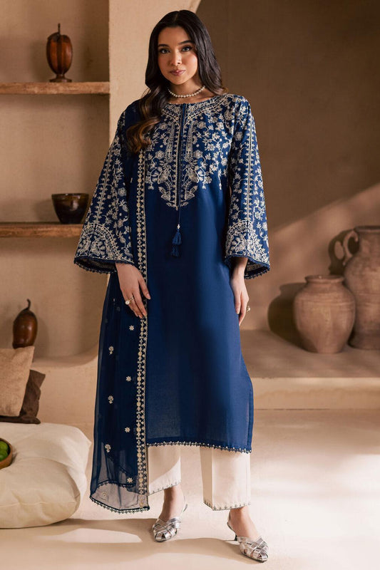 BATIK - ROYAL BLUE EMBROIDERED LAWN - 3 PC UNSTITCHED