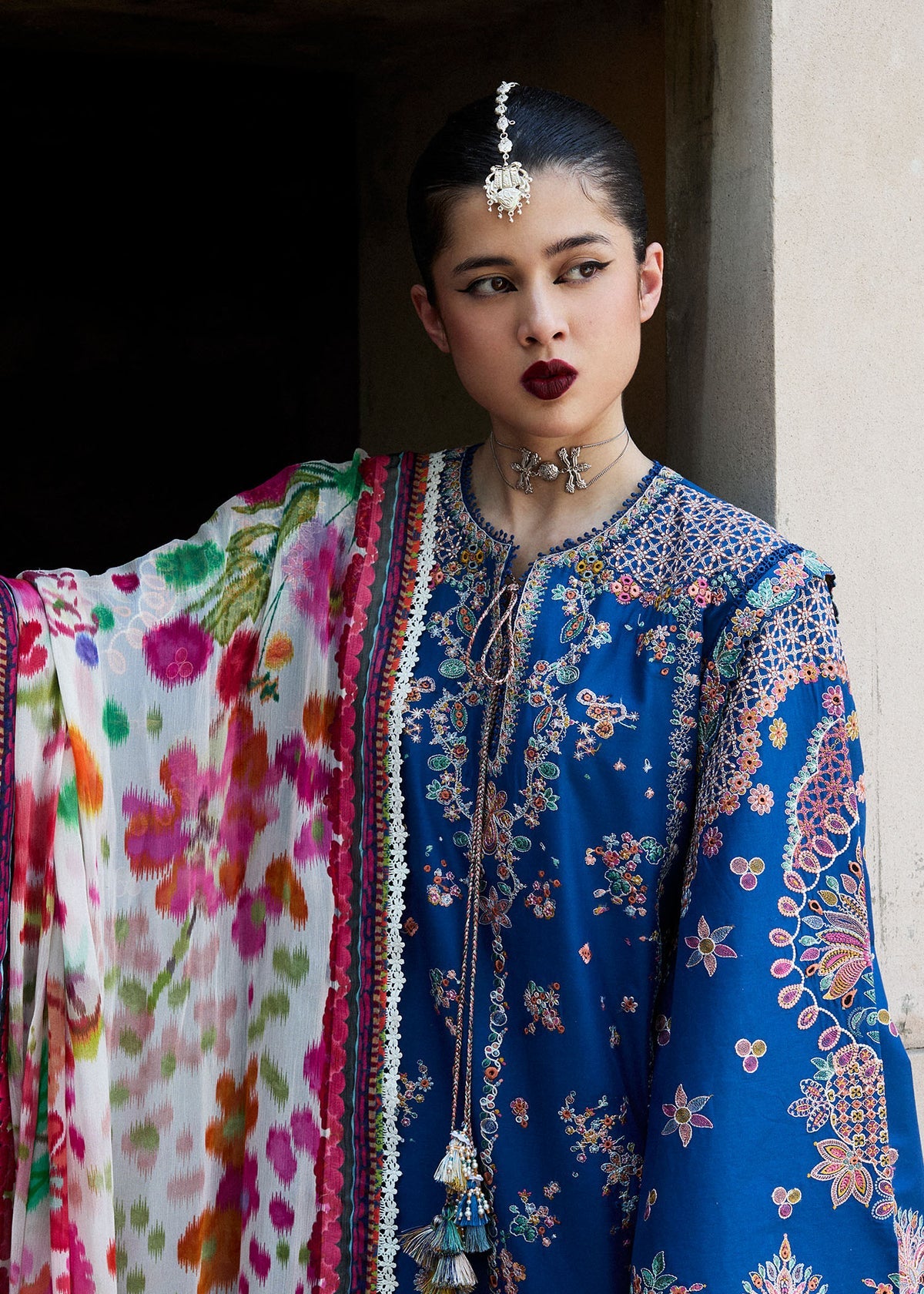 HUSSAIN REHAR LUXURY EMBROIDERED LAWN - 3 PC UNSTITCHED