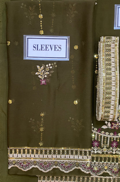 ASIM JOFA LUXURY EMBROIDERED CHIFFON - 3 PC UNSTITCHED