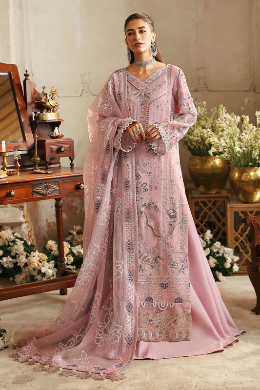NUREH LUXURY EMBROIDERED HANDWORK PURE CHIFFON - 3 PC UNSTITCHED