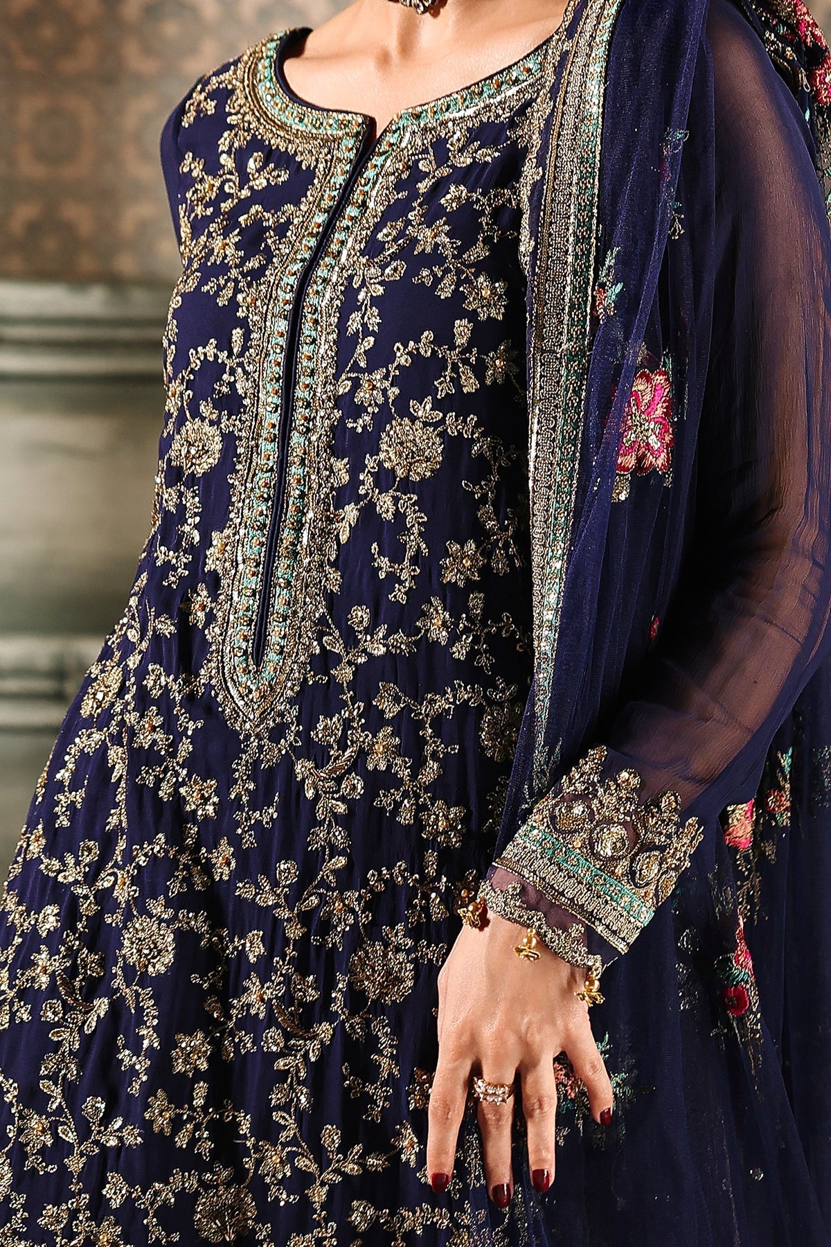 CHARIZMA LUXURY EMBROIDERED CHIFFON - 3 PC UNSTITCHED