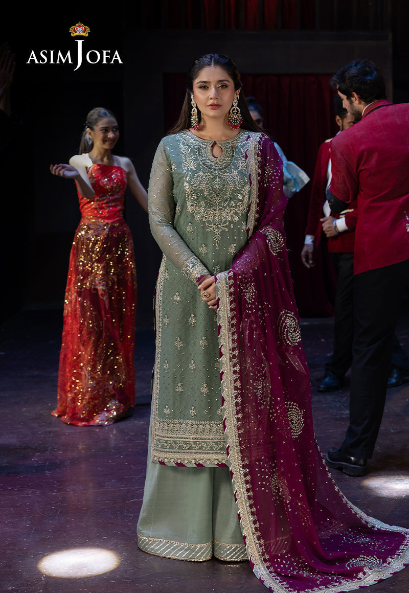 ASIM JOFA EMBROIDERED CHIFFON - 3 PC UNSTITCHED