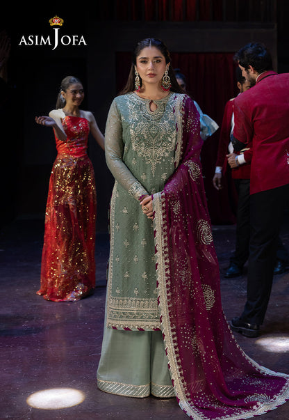 ASIM JOFA EMBROIDERED CHIFFON - 3 PC UNSTITCHED