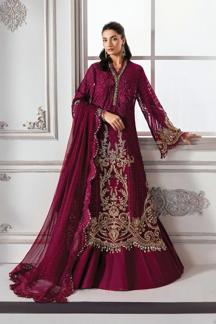 MARIA B LUXURY WEDDING EMBROIDERED CHIFFON - 3 PC UNSTITCHED