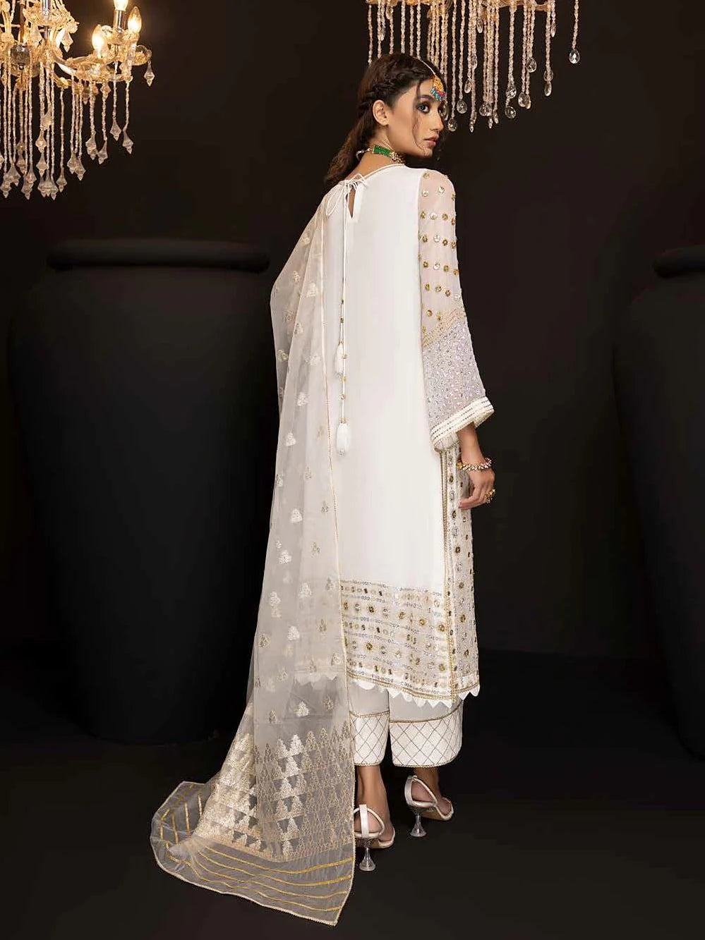 CHARIZMA LUXURY EMBROIDERED CHIFFON - 3 PC UNSTITCHED