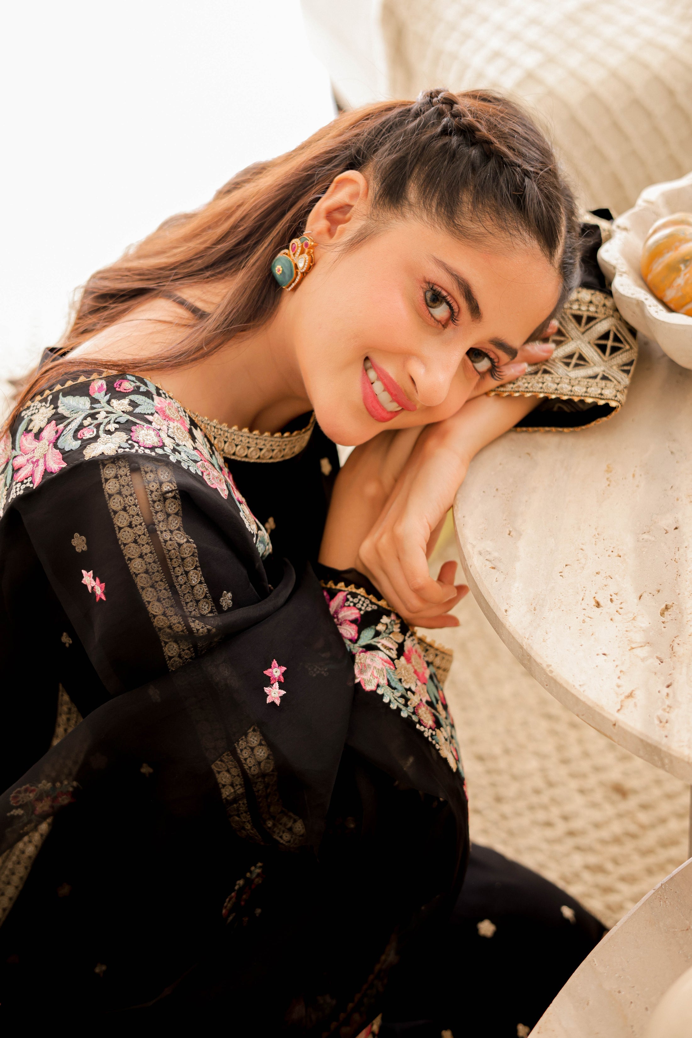 ANEELA’S EMBROIDERED RAW SILK - 3 PC UNSTITCHED