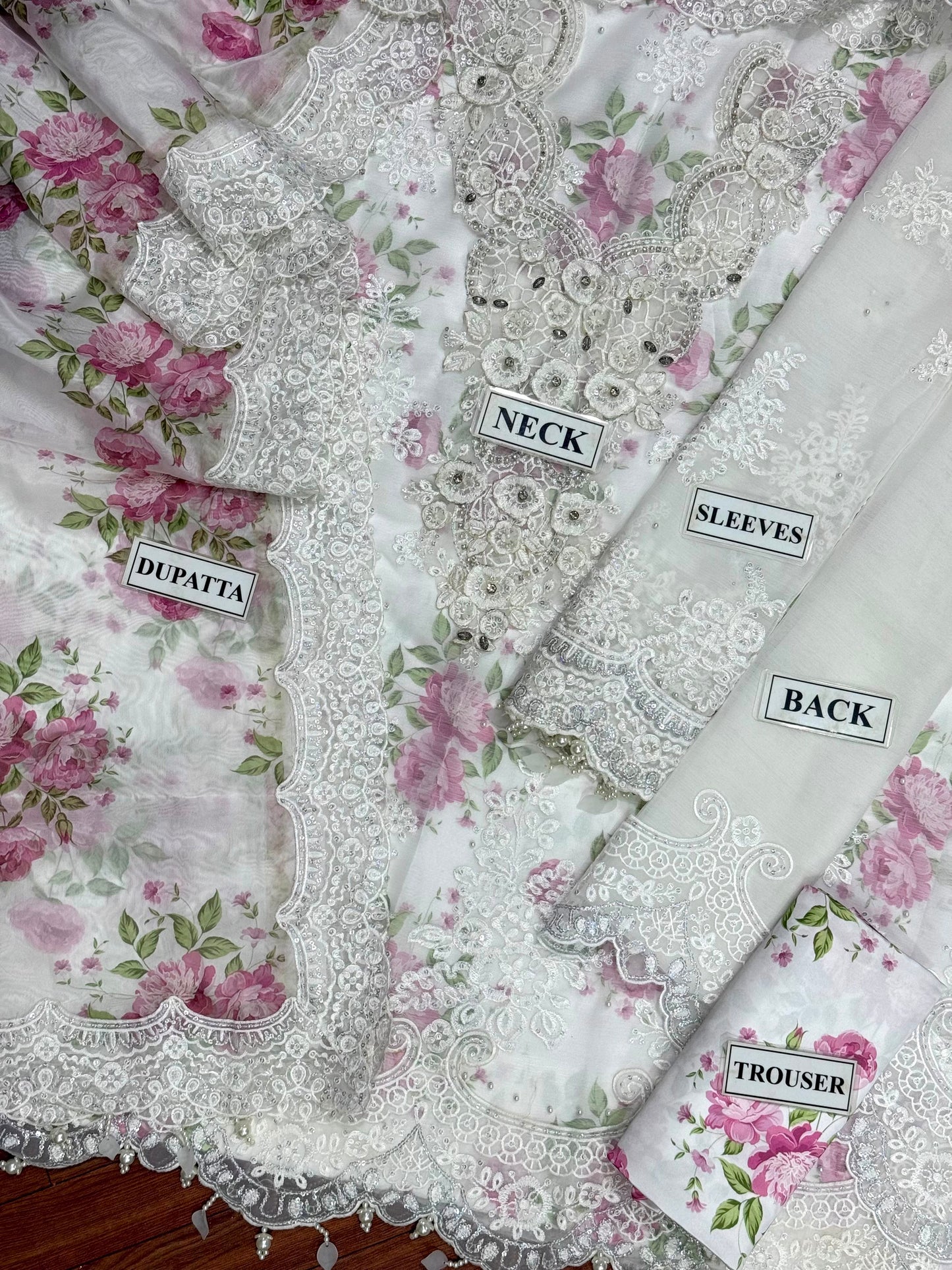 MARIA B LUXURY EMBROIDERED CHIFFON - 3 PC UNSTITCHED
