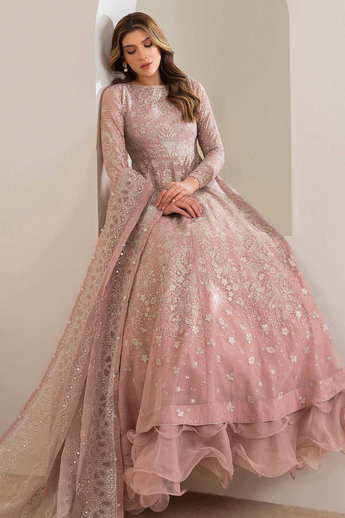 JAZMIN LUXURY EMBROIDERED CHIFFON MAXI - 3 PC UNSTITCHED