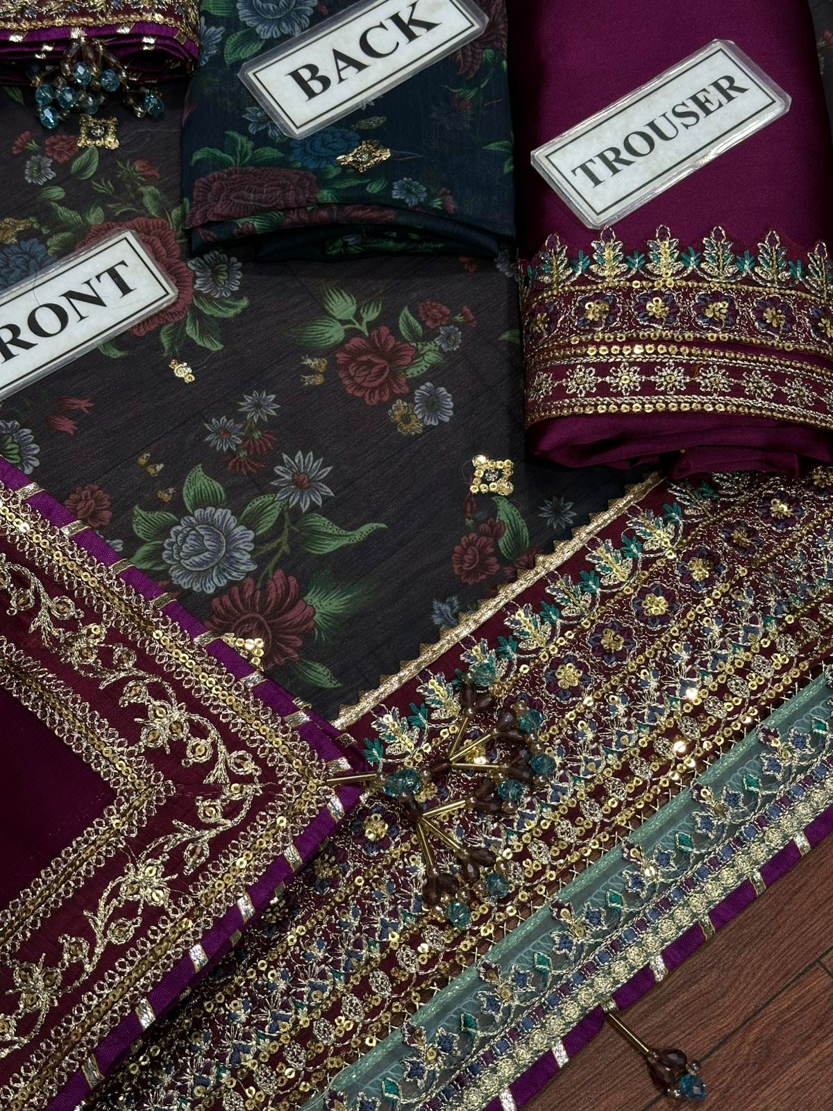 BAROQUE EMBROIDERED CHIFFON - 3 PC UNSTITCHED