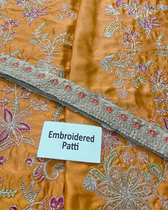 BAROQUE LUXURY EMBROIDERED SILK MAXI - 3 PC UNSTITCHED