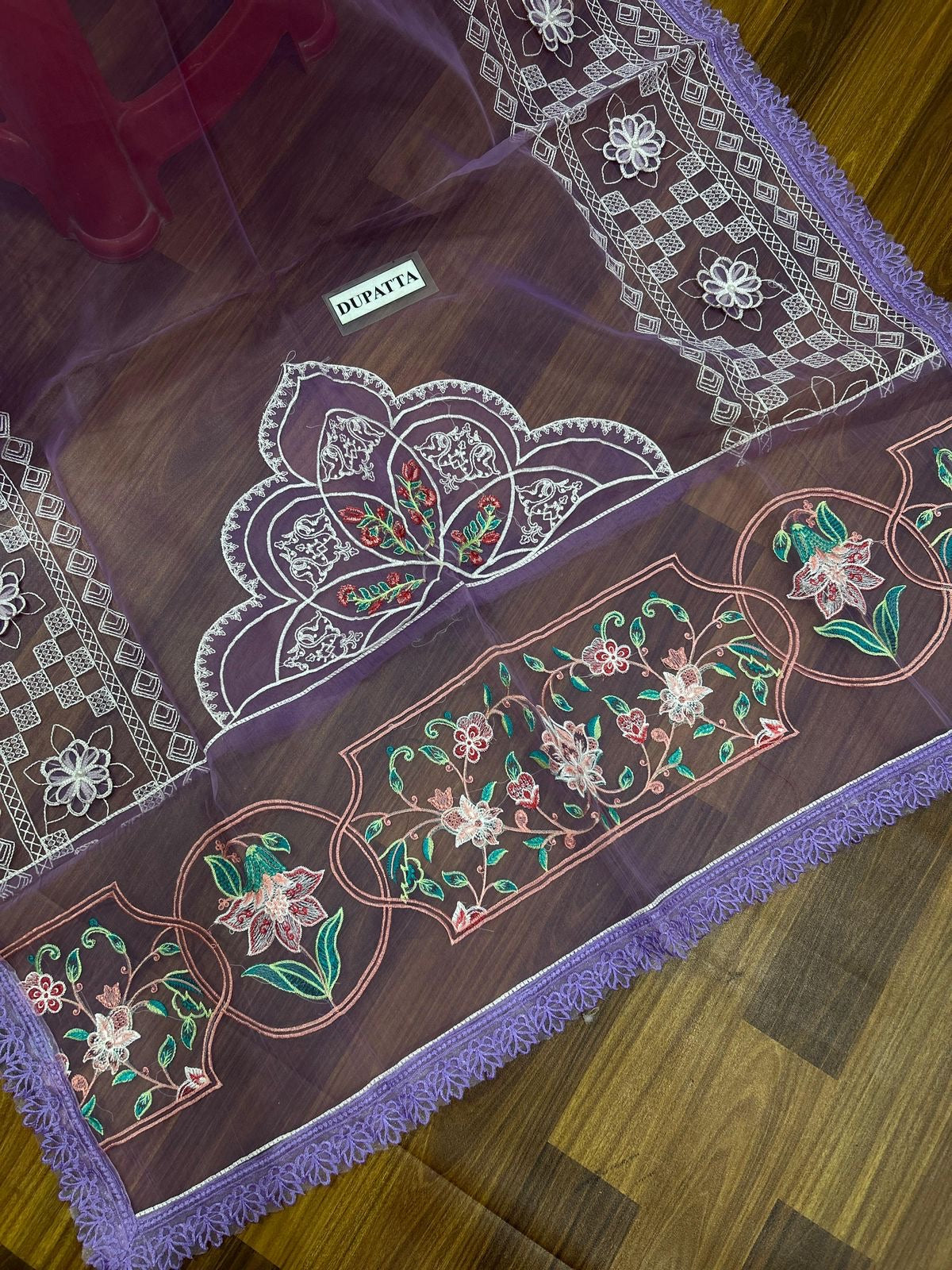 BIN ILYAS SHIFFLI EMBROIDERED COTTON - 3 PC UNSTITCHED