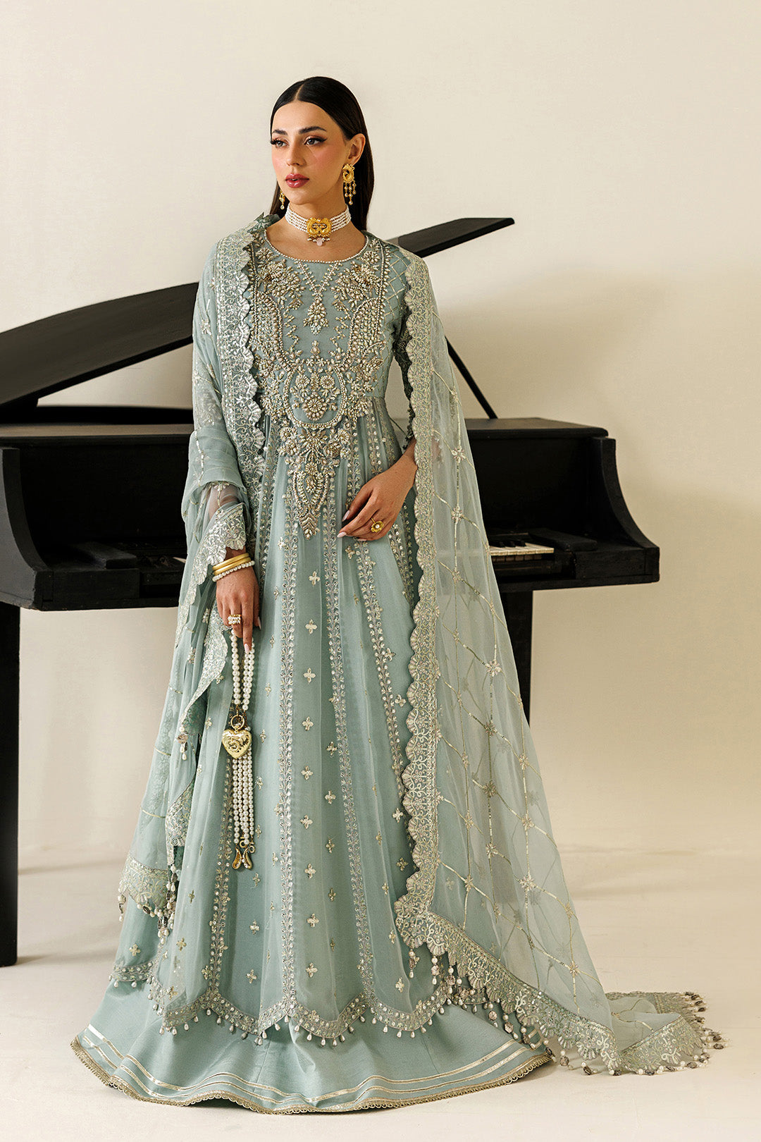 ALIZEH EMBROIDERED CHIFFON MAXI - 3 PC UNSTITCHED