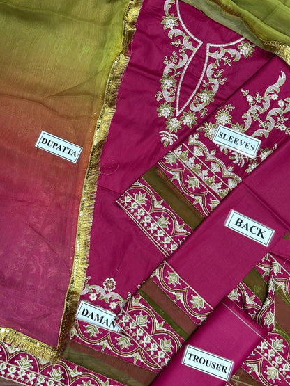OMAL EMBROIDERED LAWN - 3 PC UNSTITCHED