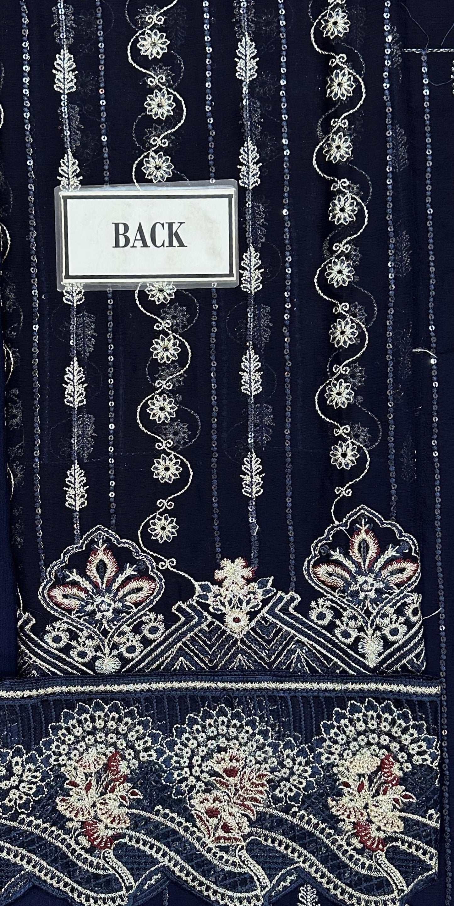 RAMSHA EMBROIDERED CHIFFON - 3 PC UNSTITCHED