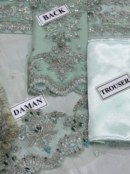 ALIZEH LUXURY CHIFFON EMBROIDERED - 3 PC UNSTITCHED